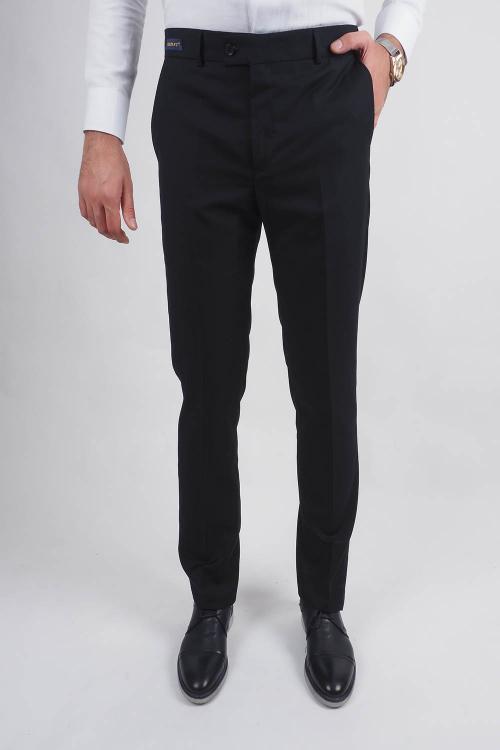 Side Pocket Regular Poliviscon Flat Trousers | PERPANT