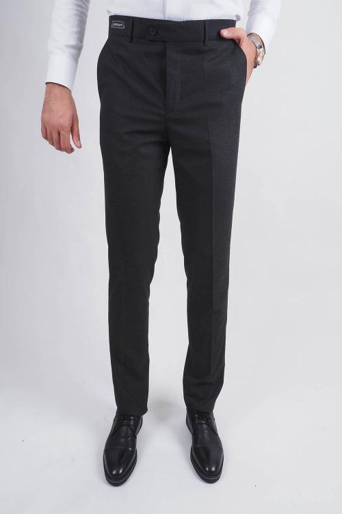 Side Pocket Regular Poliviscon Flat Trousers | PERPANT